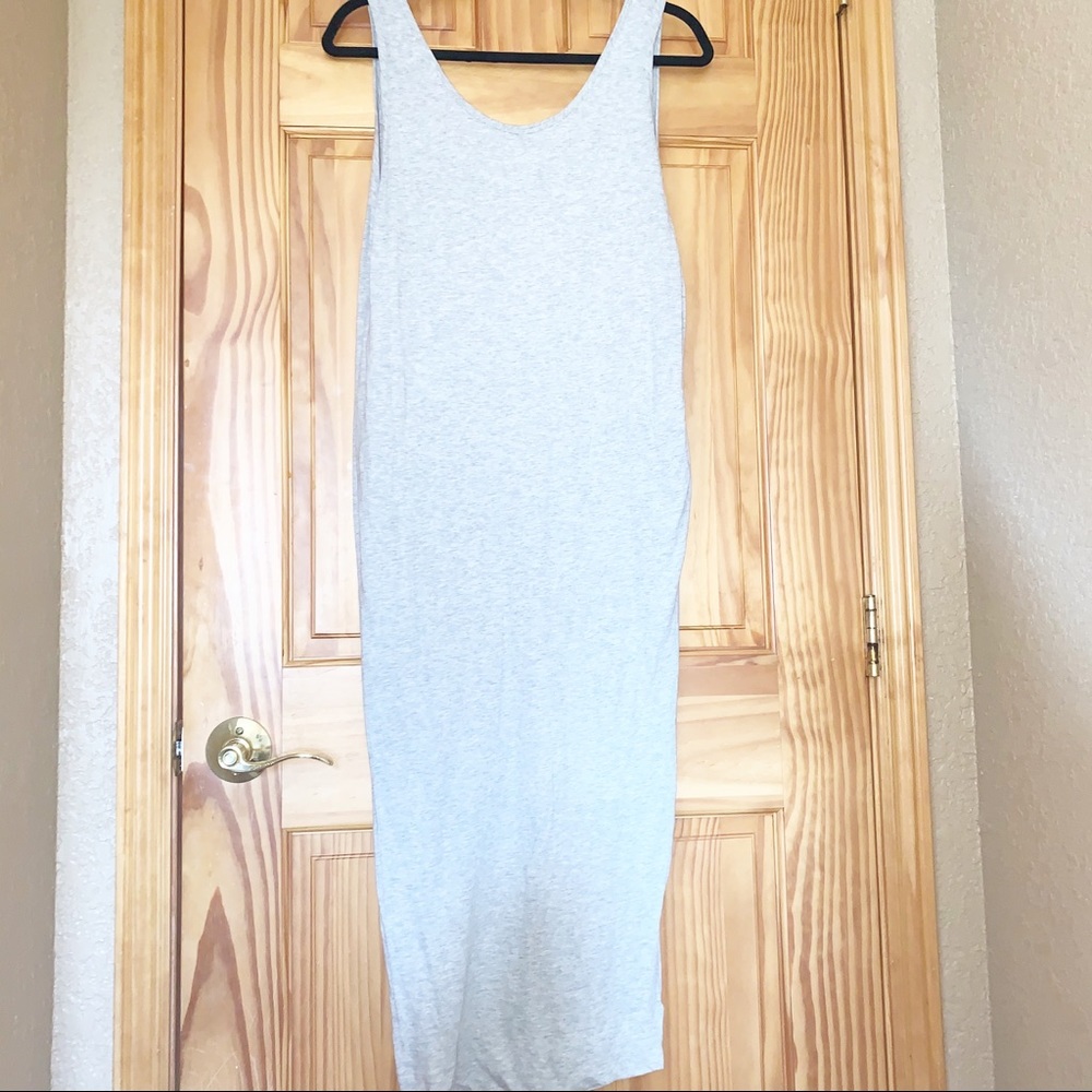 Helmet Lang Medium Light Grey Tee Dress